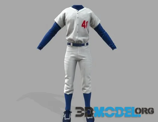 Male Baseball Uniform And Shoes (PBR)