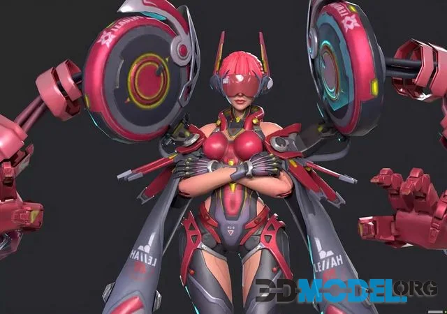 Mecha Queen Low-poly (PBR)