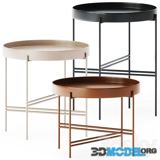 Metal Round Coffee Tables Tray by Potocco