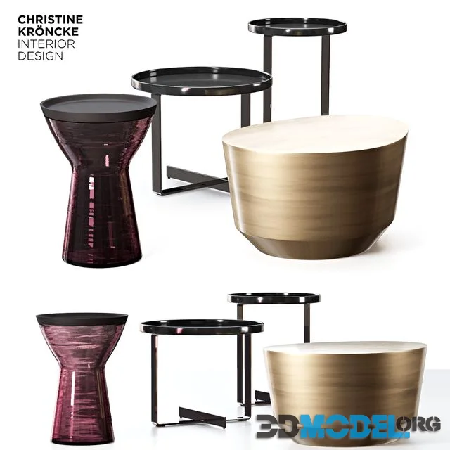 Christine Kroencke tables set (Midas, Noxx, Cross)