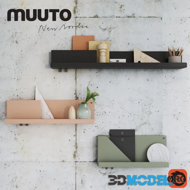 Mutto FOLDED SHELVES with decor