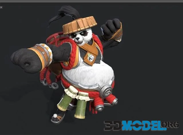 Panda game ready low-poly (PBR)