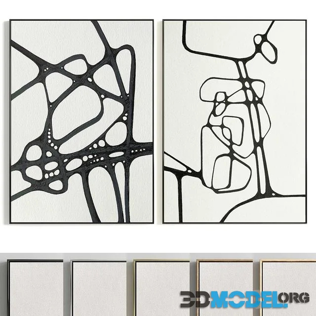 Plaster Two Photo Frame T-319