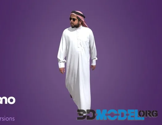 Posed Arab Man Walking   Humano 065 7063 (PBR)