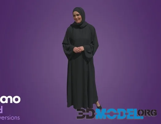 Posed Arab Woman Standing   Humano 085 6192 (PBR)