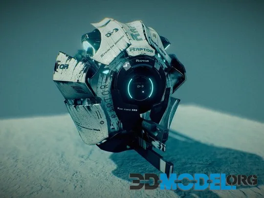 Raptor Drone D 3 Model (PBR)