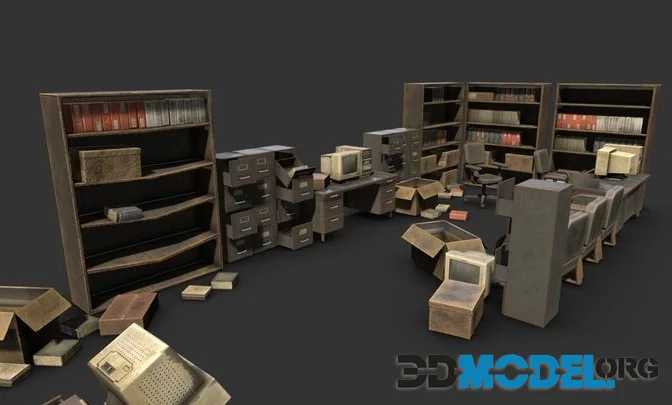Ruined Office Furniture (PBR)
