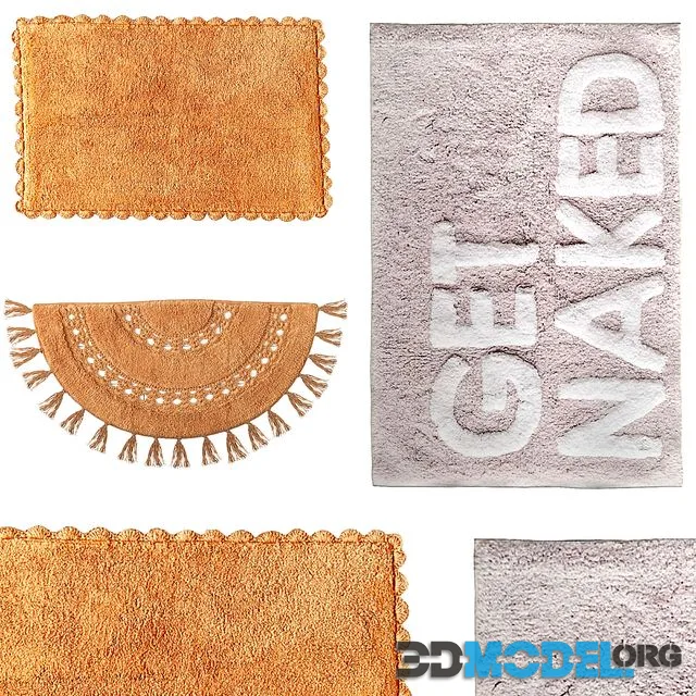 The bath mats by Urban Outfitters (3 variants)