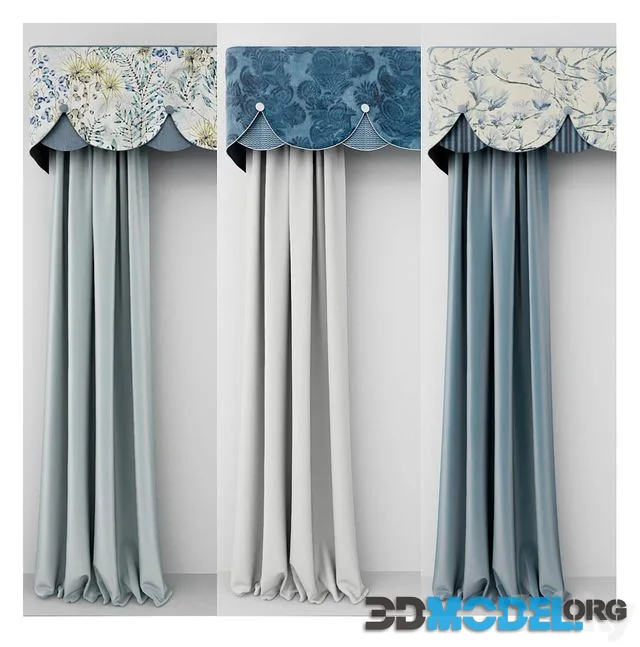 Set of Curtains Designers Guild with Lambrequin