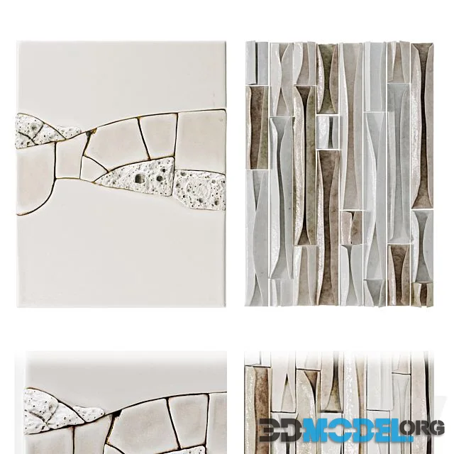 Set of Two Ceramic Panels