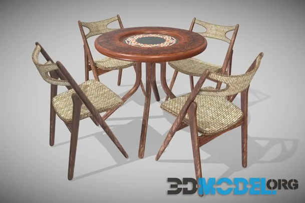 Set Table And Chair (PBR)