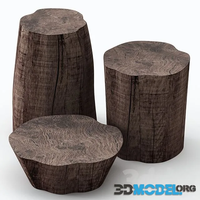 Slab Coffee Tables (dark wood)
