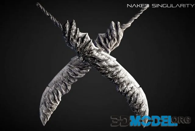 Stone Medieval dark fantasy Greatsword Low-poly (PBR)