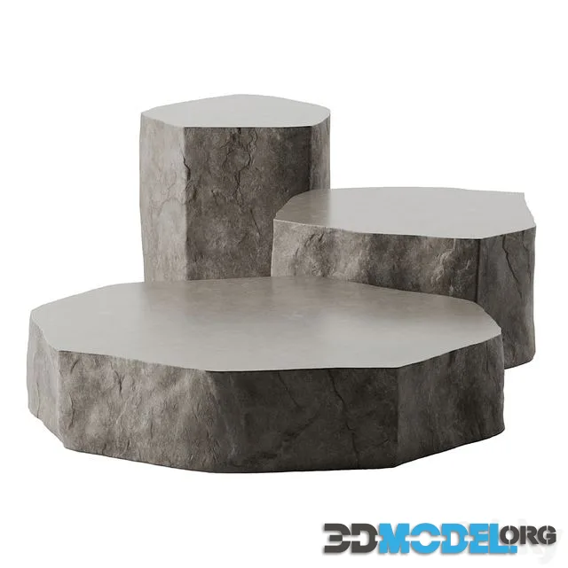 Stone slab coffee tables