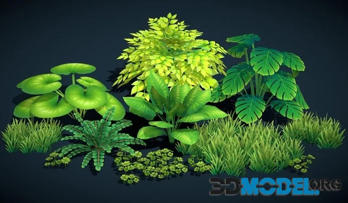 Sylora Bloomscape–Stylized Foliage Plants Pack (PBR)