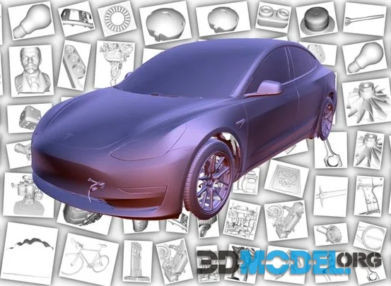 Tesla Model 3 3D Scan Data (PBR)