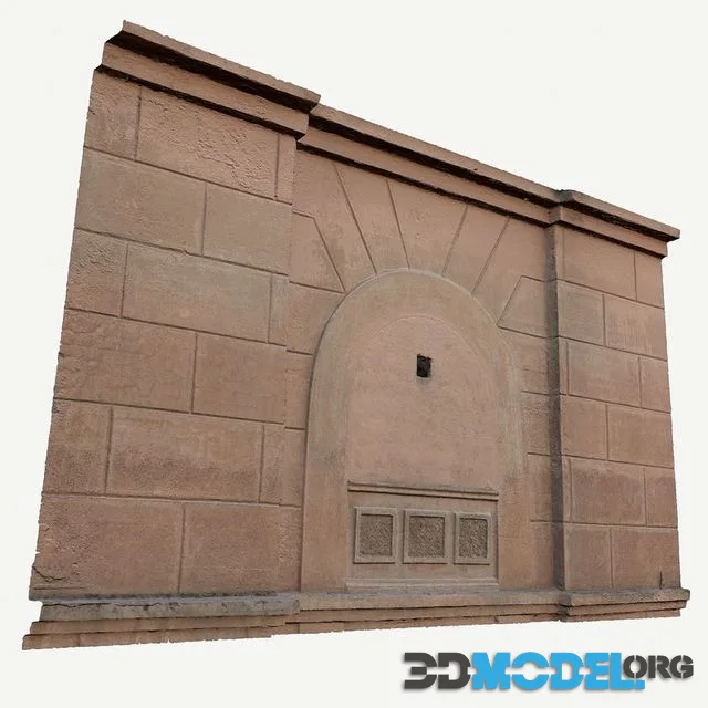The wall of the old building Low-poly (PBR)