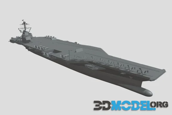 USS GERALD R. FORD AIRCRAFT CARRIER 3D MODEL (PBR)