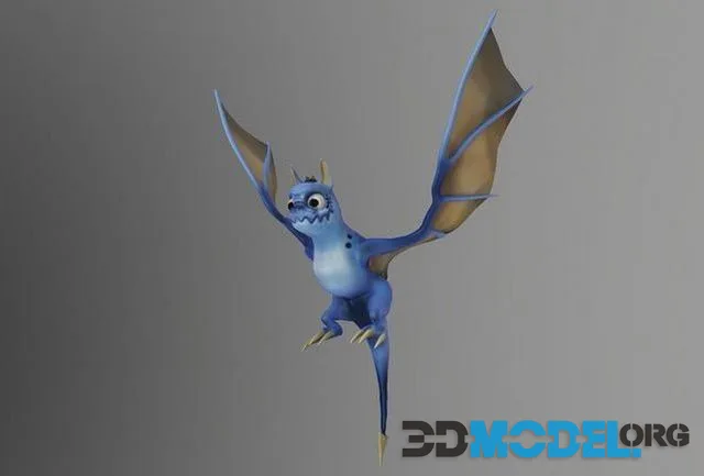 Vyvern Character Hand Painted Animated low-poly (PBR)