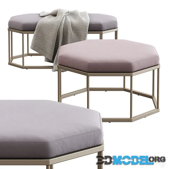 West Elm Roar Rabbit Geo Ottoman