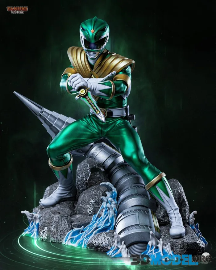 Tanuki Figures - Green Ranger – Printable