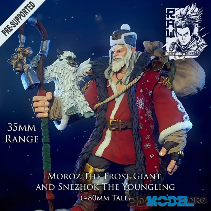 Ronin Arts Workshop - Moroz The Frost Giant - Father Christmas Figure – Printable