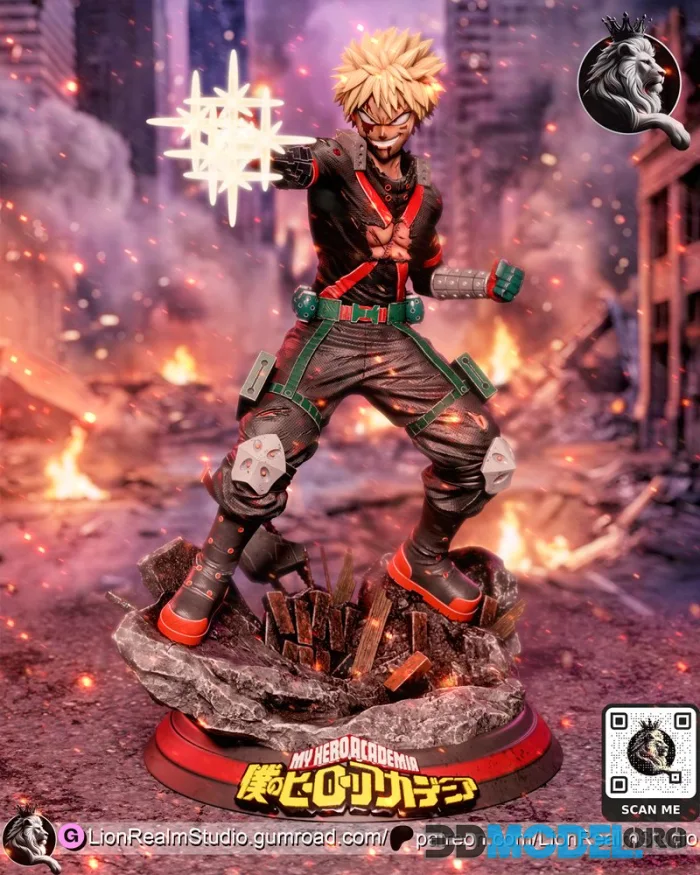 LionRealm Studio - Katsuki Bakugo from My Hero Academia – Printable