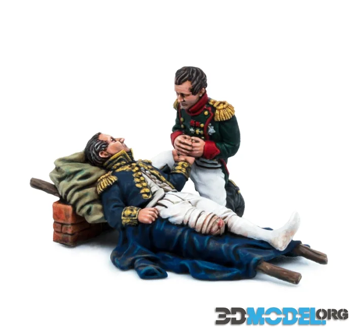 Maréchal Lannes mortally wounded at Essling – Printable