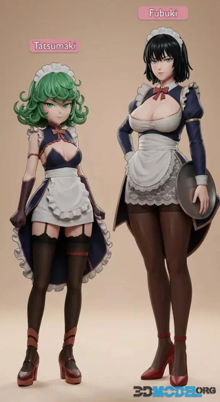 Fubuki & Tatsumaki Maids - One Punch Man – Printable