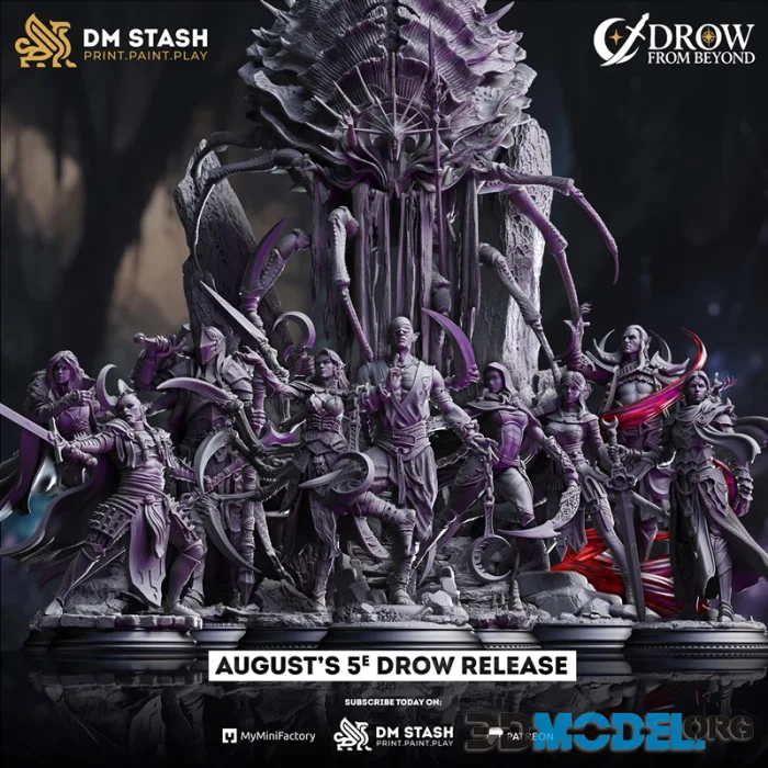 DM Stash - Drow From Beyond August 2025 – Printable