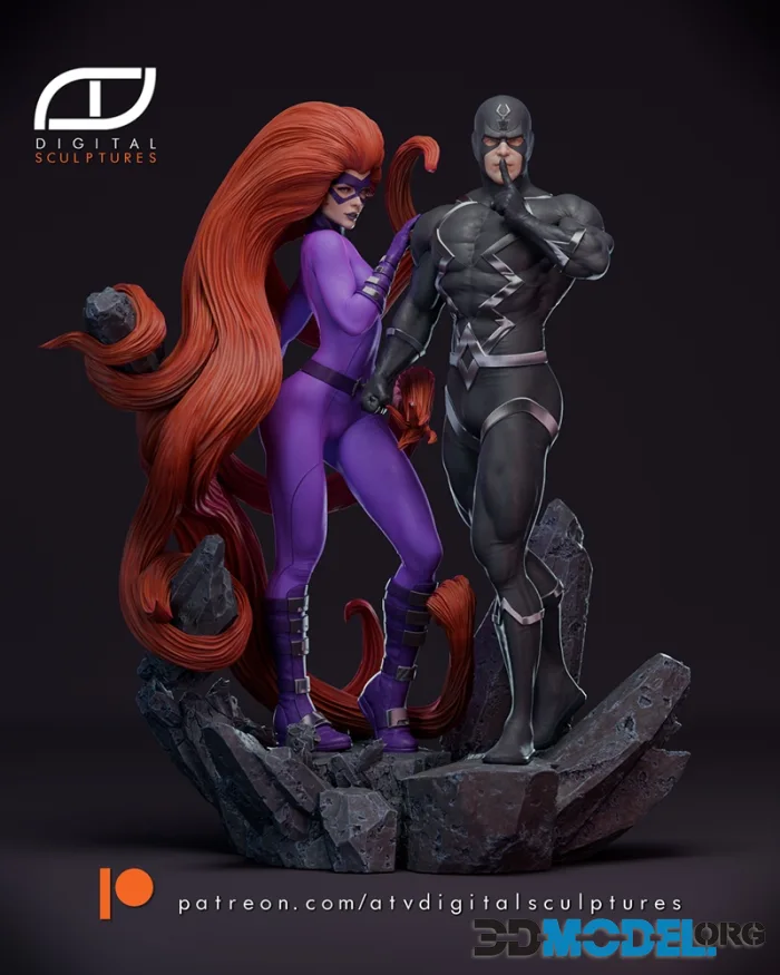 ATV Digital Sculptures - Black Bolt and Medusa – Printable