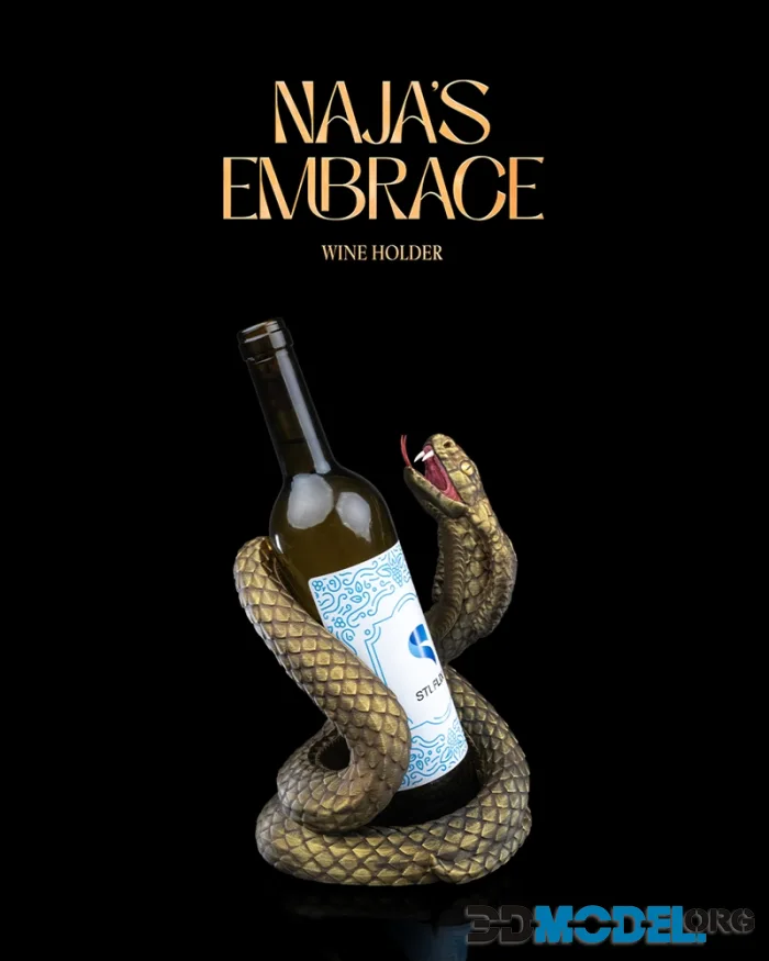 Naja's Embrace Wine Holder – Printable