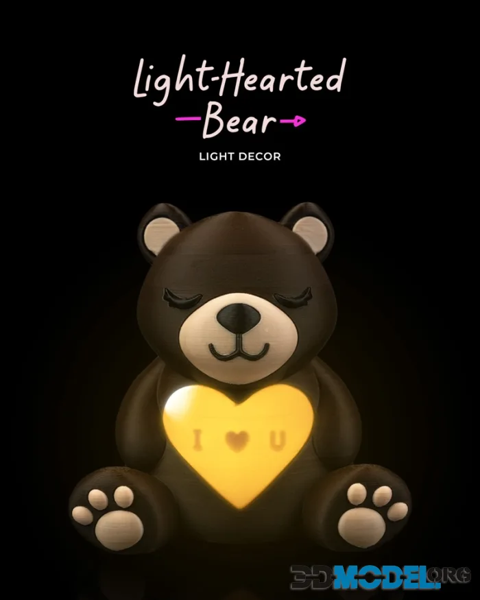 Light-Hearted Bear Light Decor – Printable