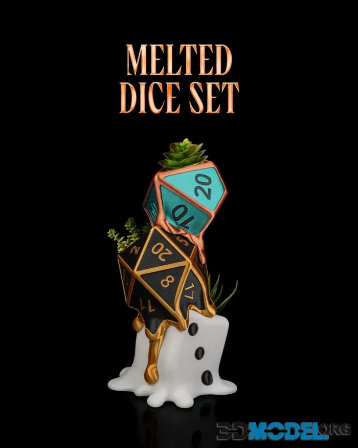 Melted Dice Set – Printable