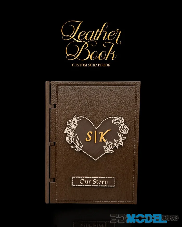 Leather Book Custom Scrapbook – Printable