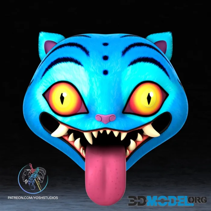 Derpy Tiger Kpop Demon Hunter Mask – Printable