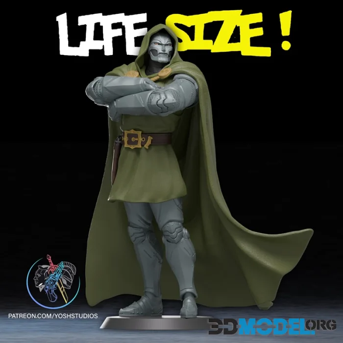 Life Size Dr Doom Statue – Printable
