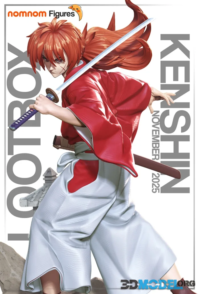 Nomnom Figures - Kenshin from Samurai X – Printable