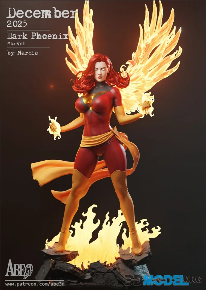 Abe3D - Jean Grey Dark Phoenix – Printable
