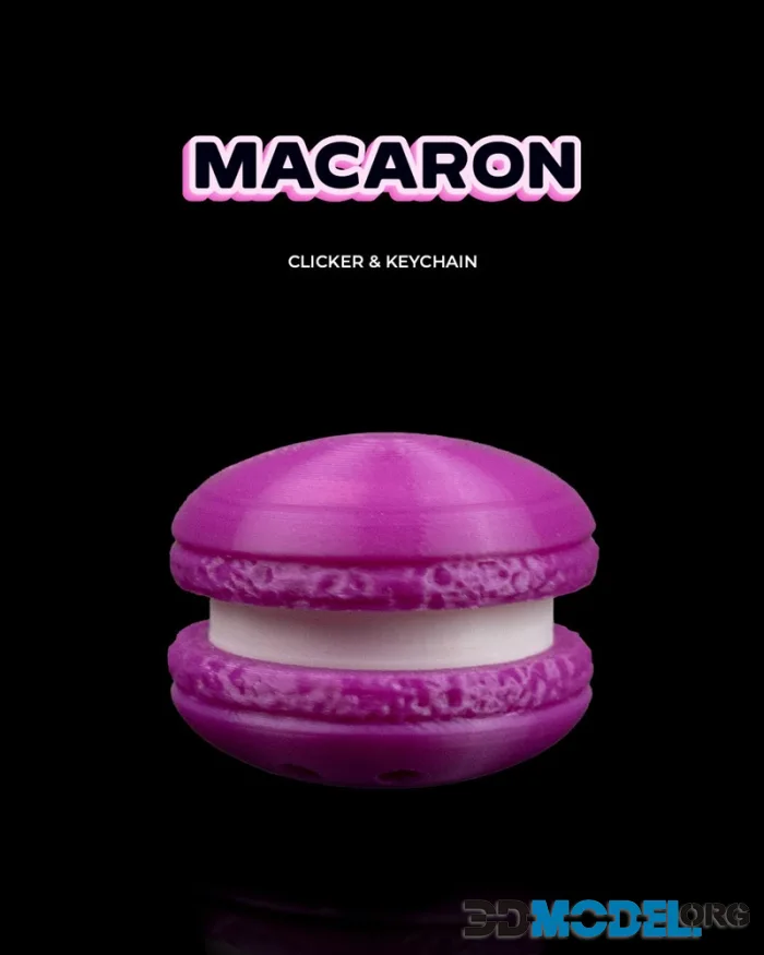 Macaron Clicker and Keychain – Printable