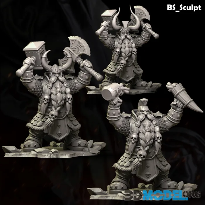 BS-Sculpt Bulat - The Dwarf King – Printable