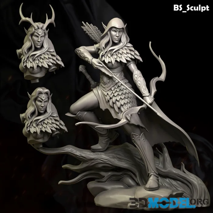 BS-Sculpt Bulat - The Forest Elf Archer – Printable