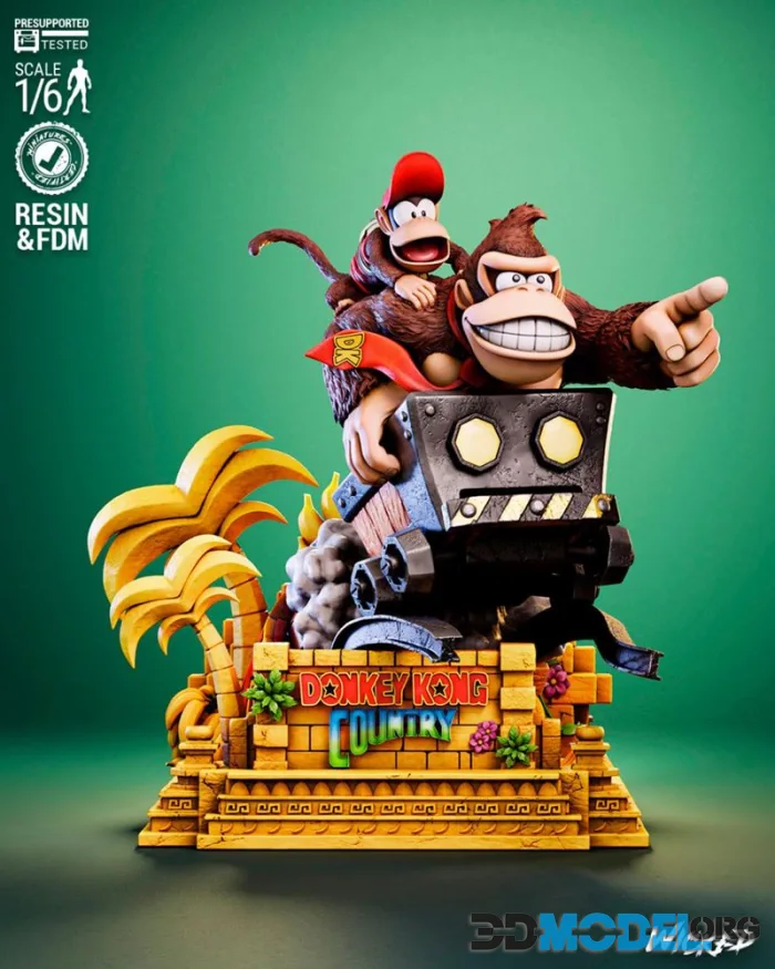 Wicked - Donkey Kong Country (Donkey and Diddy) Diorama – Printable