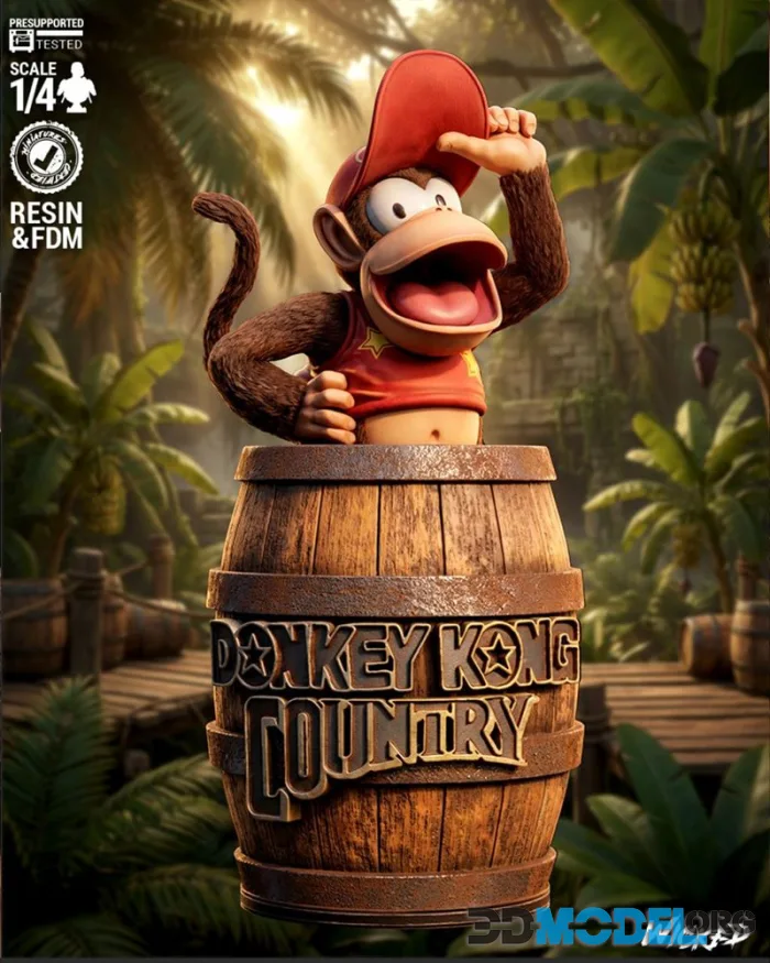 Wicked - Diddy Kong Portrait Bust – Printable