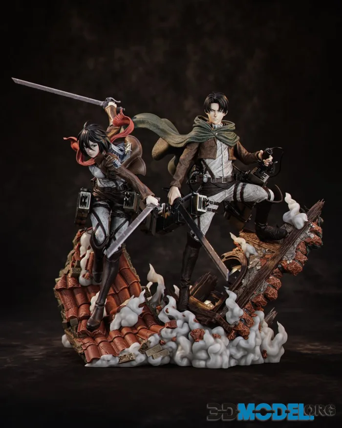 CA 3D Studios - Mikasa and Levi Diorama – Printable