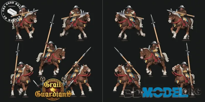 TheGoodBrick - MedievalBretonn - Men at Arms Light Cavalry – Printable