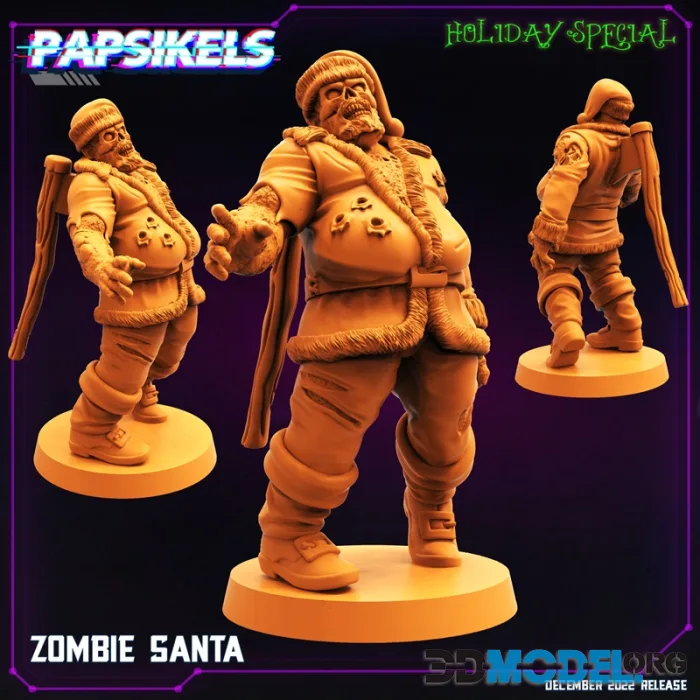 Papsikels Miniatures - Zombie Santa – Printable