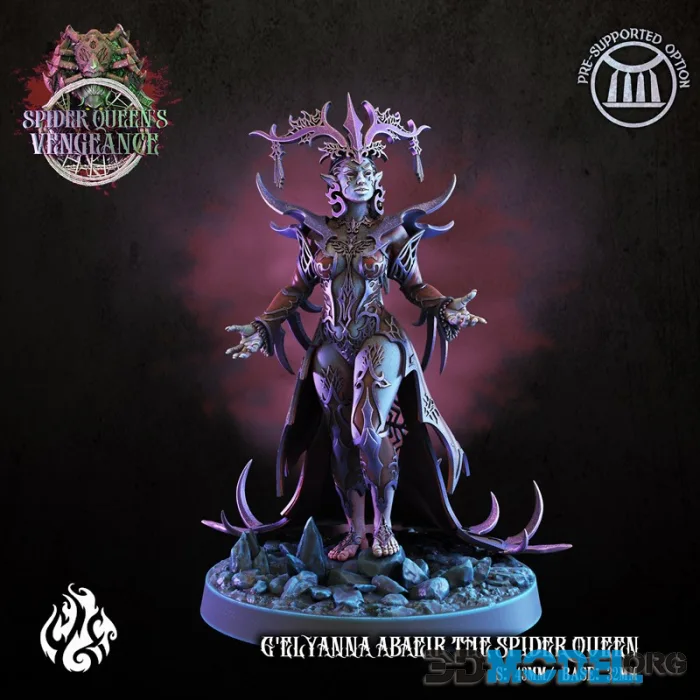 Crippled God Foundry - G'elyanna Abaeir the Spider Queen – Printable