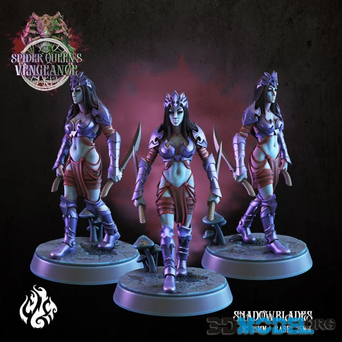 Crippled God Foundry - Dark Elf Shadow Blades – Printable