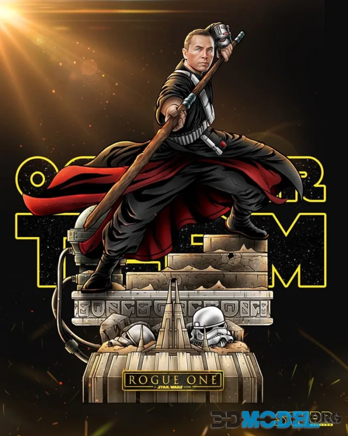 SW3D - Chirrut Imwe Sculpture – Printable